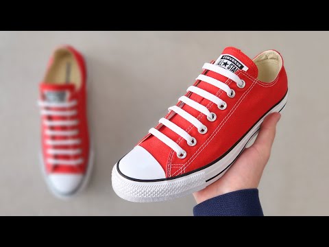 HOW TO BAR LACE CONVERSE (BEST WAY!)