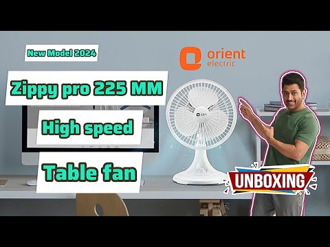 Orient Electric 225 MM Zippy Pro Table Fan (White) Unboxing II 4k