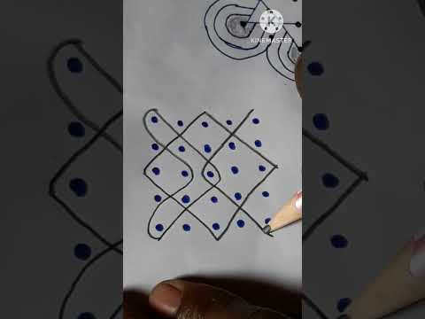 5×5 straight dots rangoli design #viral shorts#ytshorts