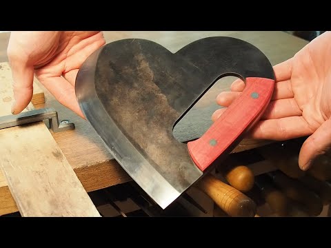 バレンタインデーなのでハートのナイフ作ってみたわ♡/ Making a Valentines Heart Knife.