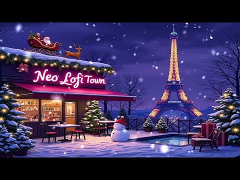 Warm Snowy Christmas Coffee Shop ☕🎄❄️ – Lofi Hip Hop Beats for Magical Winter Nights 🌨️✨🎶