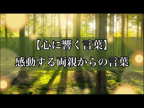 「感動する両親からの言葉」 #感動 #言葉 #心に響く言葉