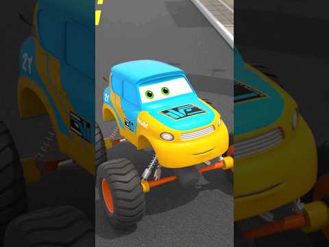 Motorville - 3D Cars Cartoon! 🚜🚚🏁 #cartoon #motorville #carcartoon #kidscartoon #shorts #carsforkids