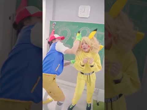 Classroom Capers Two Pikachus and Their Unbreakable Bond!  #funny #cosplay