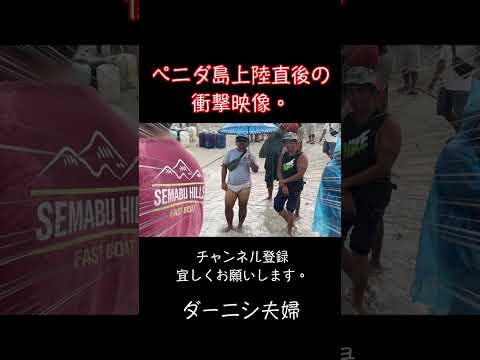 【衝撃映像】ペニダ島上陸直後に。。。#shorts #バリ島 #bali