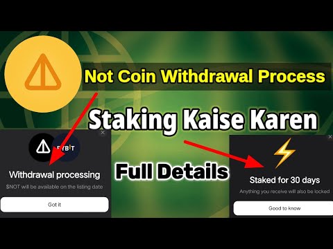 How To Claim Staking | Not coin Withdraw || Notcoin Claim Process || Staking Process