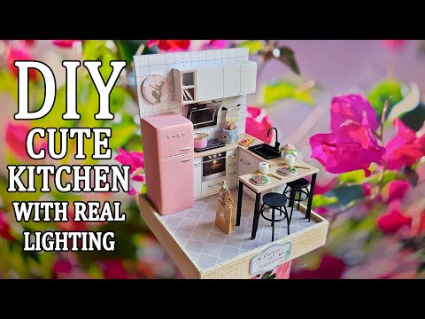 Miniature kitchen ー DIY dollhouse kit Corner of happiness, Cute room Taste of life