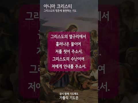 [가톨릭 기도문] 아니마 크리스티, 그리스도의 영혼, 영성체 후 기도 (남자성우)