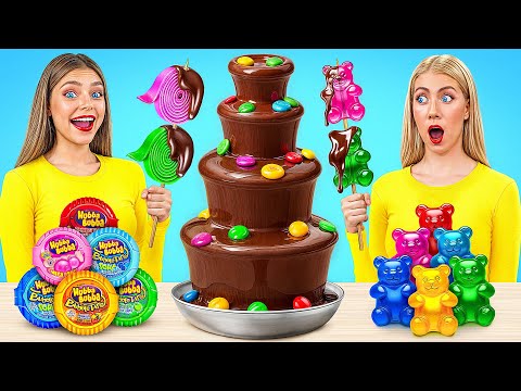 Chocolate Fountain Fondue Challenge | Funny Food Hacks by Multi DO Challenge