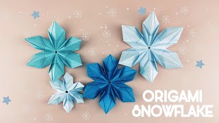 Origami SnowFlake - Origami Christmas Decorations - Origami Easy