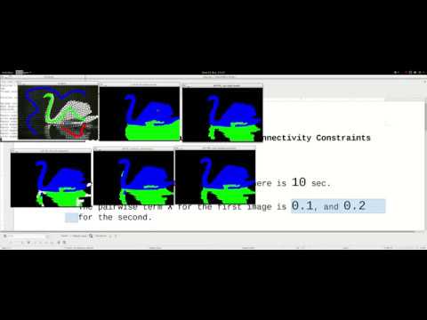 User interactive N-region image segmentation with connectivity constraints