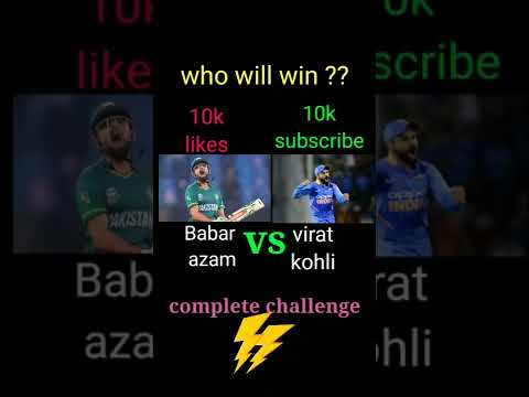 virat kohli Vs babar azam takkar 💪 complete the challenge #viratkohli #babarazam #shorts #challenge