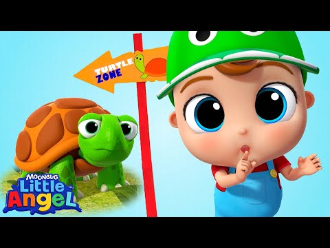 Loud Or Quiet Animal? Turtle or Lion? | Little Angel And Friends Kid Songs