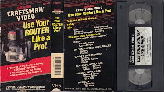 Sears Craftsman Video: Use Your Router Like a Pro (1990) VHS 60fps