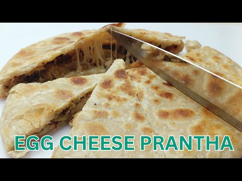 NO OVEN Cheesy Egg Stuffed Prantha Recipe - Better Than Pizza!