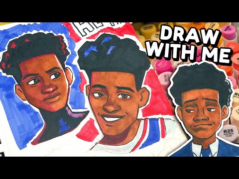 ♡ draw with me // sketchbook sesh! Miles from SPIDERVERSE