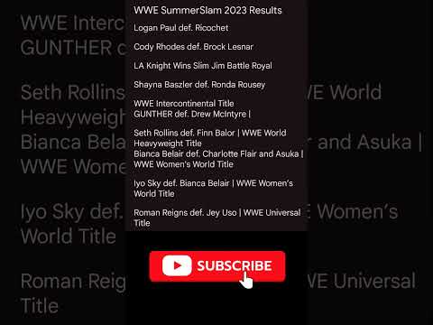 WWE SummerSlam 2023 results #brocklesnar #romanreigns