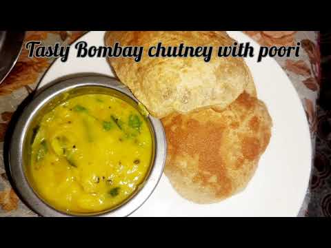 #Bombay chutney with puri #