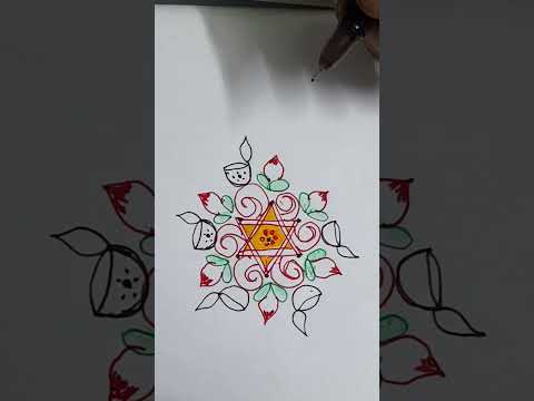 chinna chinna kolam.  Rangoli Prepare #shorts kolam #easy rangoli #rangoli#rangoli