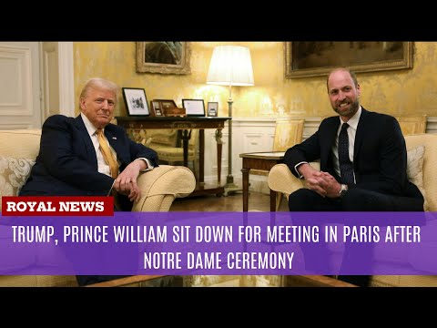 Trump, Prince William sit down for meeting in Paris after Notre Dame ceremony