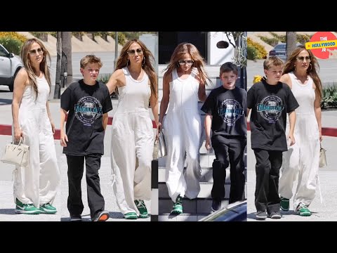 JENNIFER LOPEZ WAS SPOTTED ON A RARE OUTING WITH BEN AFFLECK'S SON SAMUEL AT NEIMAN MARCUS!!!