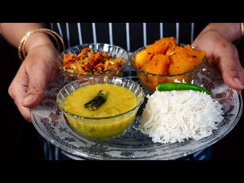 GREEN MANGO DAL | PUMPKIN POTATO CURRY | FRIED CABBAGE WITH CARROTS