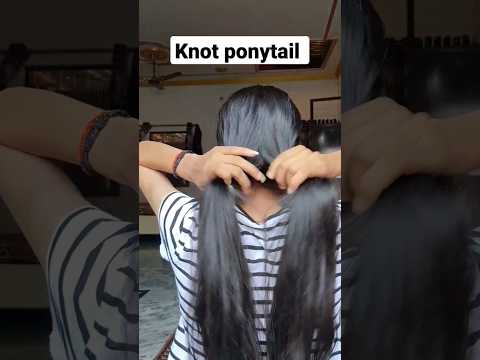 Knot ponytail hairstyle | claw clip hairstyle #shorts #hairtutorial #partyhairstyle #hair