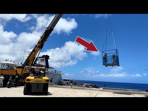 Landing by crane! Japan's most remote island & Japan's shortest air route