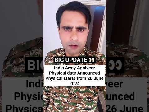 Indian army Agniveer physical date Announced 2024 #army #armyagniveer2024 #agniveerresult #agniveer