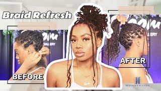 Watch Me Refresh My Knotless Braids! Fall Inspo! | #MasonMonday