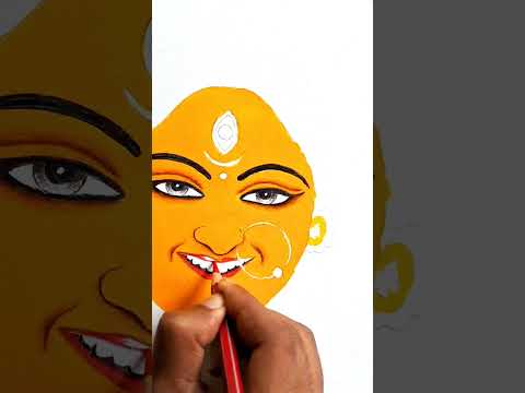 দুর্গাপুজো, মা দুর্গার আগমন🤩🥳 | maa durga drawing | durga puja drawing 2024 #shorts #durgapuja