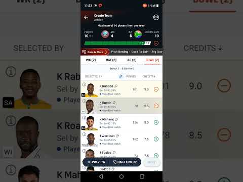 WI vs SA Dream11 Team Kaise Banaye || WI vs SA Dream11 Team Kaise Banaye