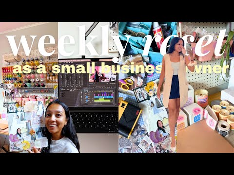 weekly reset as a small business owner // packing orders, planning content, prioritizing rest