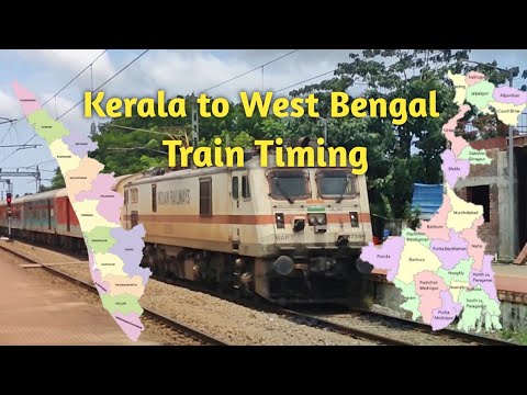 Kerala to West Bengal Train Timing// Trivandrum to Shalimar Train Time