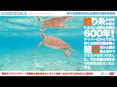 【無料オンラインツアー】沖縄美ら海を知るオンラインの旅！釣り糸回収SDGs＆軽石の現状を体験