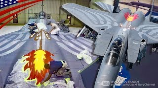 【塗装作業】F-15E 特別塗装機 - タイムラプス