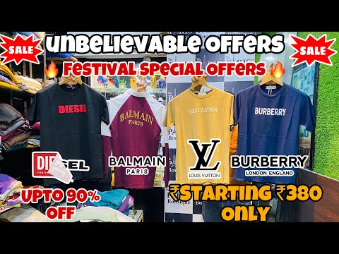 Unbelievable Offers 😱 | Upto 90% Off | Diesel Tshirts,Poloneck,Jeans | Branded Clothes in Mumbai