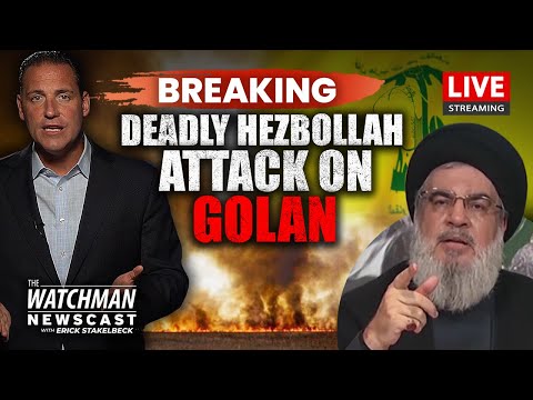 DEADLY Golan Heights Rocket Strike as Israel ELIMINATES Hezbollah Bodyguard | Watchman Newscast LIVE