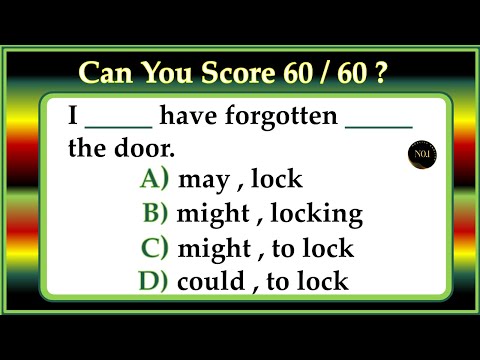 60 Verbs Test & Quiz | Can You Pass this test | English Grammar Quiz | No.1 Quality English