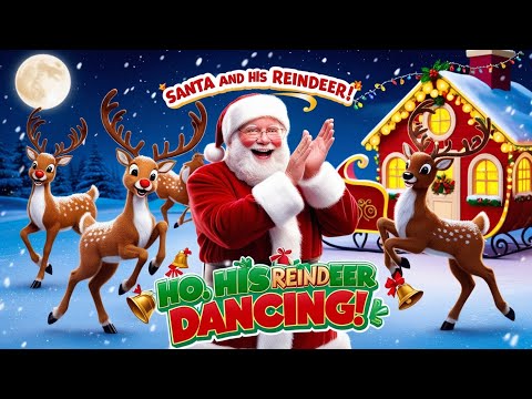 Santa and His Reindeer Dancing! 🦌 Fun Christmas Song for Kids