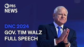 WATCH: Tim Walz delivers pep talk in full speech at 2024 Democratic National Convention