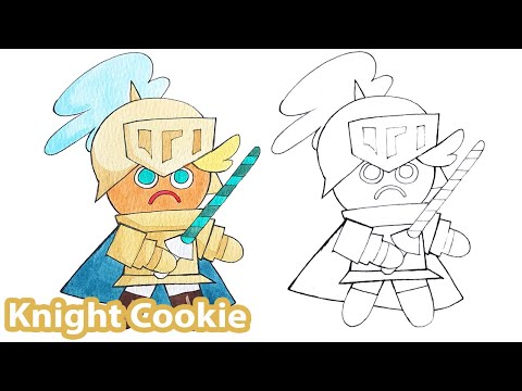 How to draw Knight Cookie from Cookie Run Ovenbreak