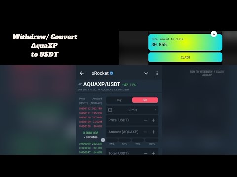 How to withdraw AquaXP / Claim your aquaXP to wallet / Convert to #usdt  #tonkeeper #ton