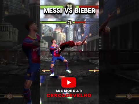 LIONEL MESSI vs JUSTIN BIEBER 😱 #cercadevelho #messi #justinbieber #gaming #shorts #mods #footballer