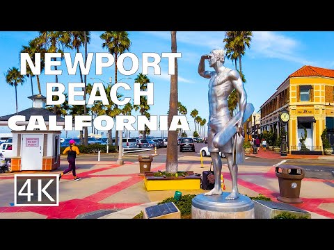 [4K] Newport Beach Pier in Orange County, California - Walking Tour