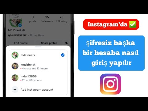 Instagram'da şifre olmadan başka bir hesaba nasıl giriş yapılır Instagram'da başka bir hesap ekleyin