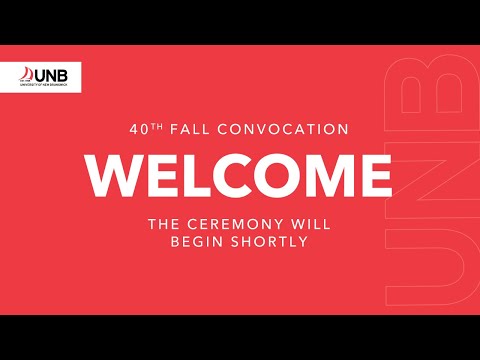 UNB's 40th Fall Convocation