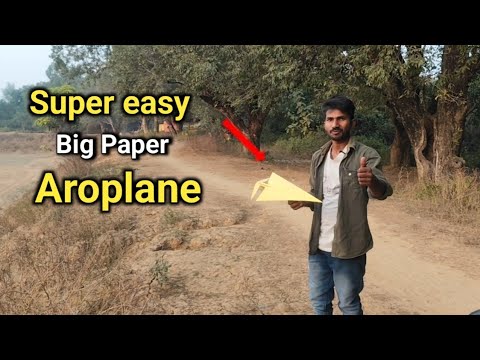 How to make paper easy aroplane⚡ हमने बनाया कागज का बड़ा एरोप्लेन 😎 #aroplane#therivalsofficialboy