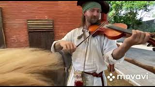 Celtic folk music (violin & Flute) at Statson horse club, Odesa ua