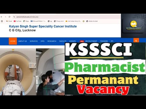 ksssci pharmacist vacancy 2025 | kalyan singh cancer hospital lucknow | ksssci  pharmacis jobs 2025